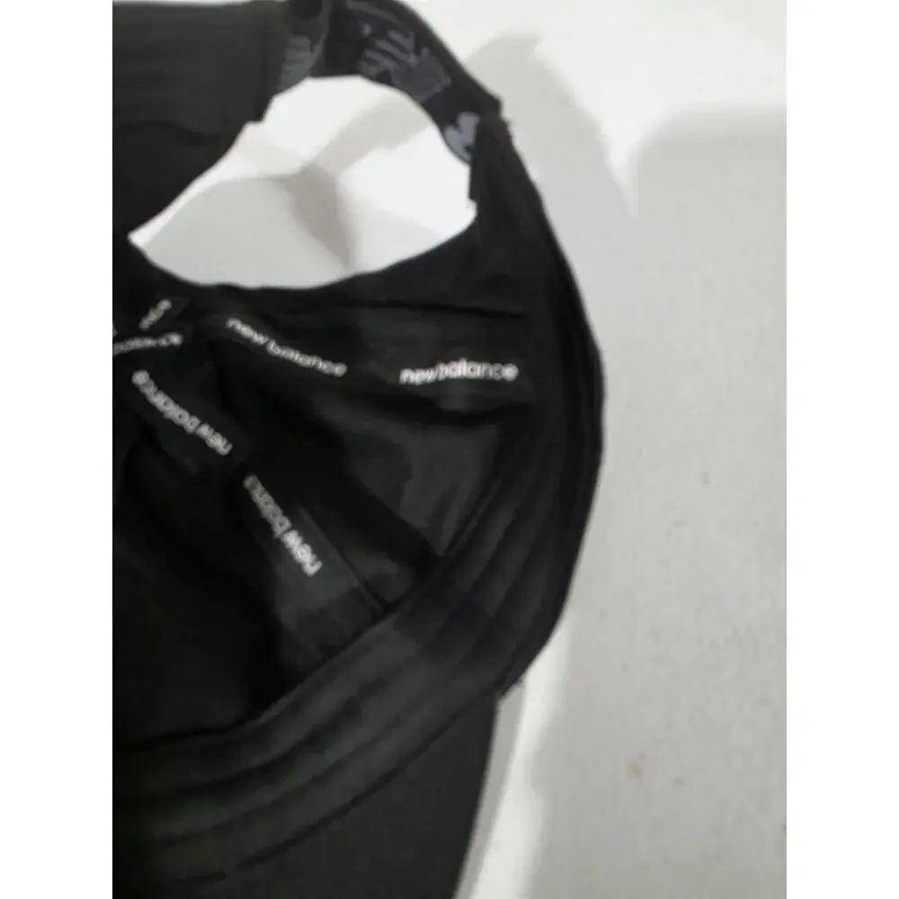 New Balance High Pony Performance Running Hat Cap Strapback Adjustable Black